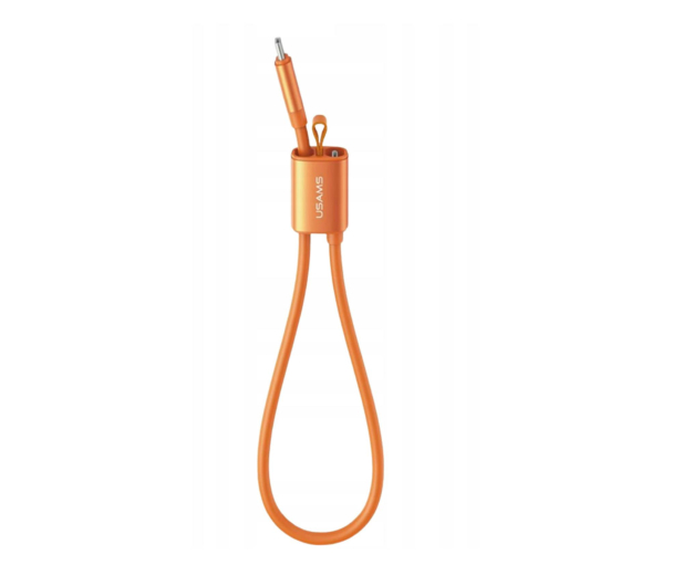USAMS Kabel 60W USB-C do USB-C handstrap 30cm pomarańczowy - 1490221 - zdjęcie
